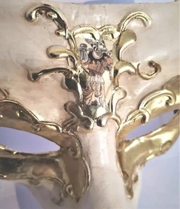 Karnevals Maske Karneval Venedig, Manufaktur-Arbeit, kunstvoll bemalt, 35 Jahre! - Bild 1 von 5