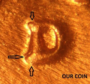 1947-D/D/D Repunched Mintmark (RPM) # 5 Lincoln Cent -- Brilliant Uncirculated - Picture 1 of 6