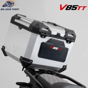 FOR Moto-Guzzi V85TT Travel Adventure Aluminum Top Case Box Backrest Pad Cushion - Foto 1 di 5