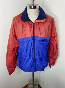 Patagonia Jacket Mens Size Large Blue Red Rain Windbreaker Light Weight Lined - Picture 1 of 10
