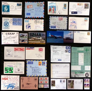 Aviation Collection: Worldwide Vintage Mixed Lot Flight Air Jet Plane Flying QSL - Picture 1 of 10