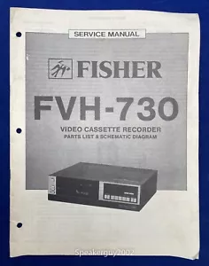 Manual de servicio original de VCR Fisher FVH-730 - Imagen 1 de 1