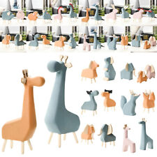 Ceramic Miniature Animal Statues Zoo Figurines Ornament Desktop Decor Toy