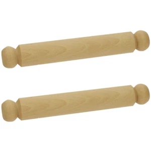 Alfiler rodante de madera grande Bigjigs Toys (paquete de 2) cocina para niños niños niños - Imagen 1 de 1