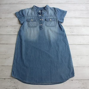 Gap Girl's Denim Blue Jean Dress Youth Size M 8 Casual Short Sleeve Lightweight - Picture 1 of 9