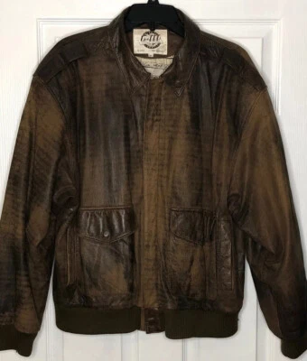 Vintage Global Identity G-lll Bomber Flight Jacket Brown Leather Sz Med. NICE!!! - Image 1 of 4