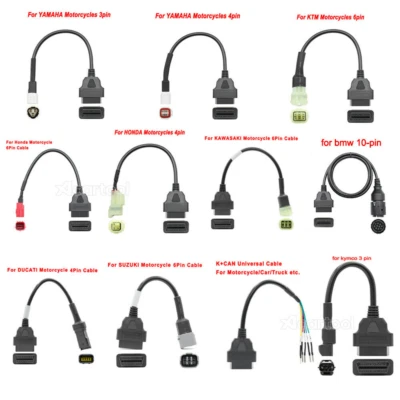 Cable adaptador de diagnóstico conector 16PIN OBD2 para motocicleta Honda YAMAHA SUZUKI Foto 1 de 4