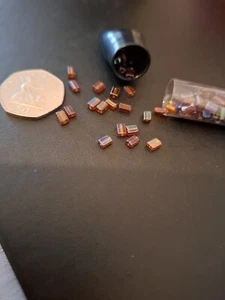 Czech glass beadlettes - Topaz AB 24g - Picture 1 of 4
