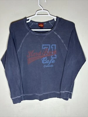 Sudadera con capucha azul vintage Hard Rock Cafe ORLANDO para mujer talla grande Foto 1 de 3
