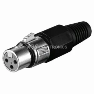 Connettore Presa Jack per microfono 3 pin colore NERO XLR-028 - Picture 1 of 1