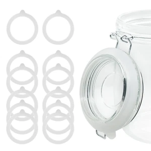 12 Pieces Rubber Seals Rings for Glass Jars, Airtight Silicone Replacement Gaske - Picture 1 of 12