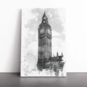 Big Ben London Eye V3 Canvas Wall Art Print Framed Picture Decor Living Room - Picture 1 of 6