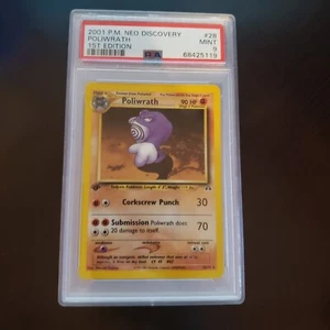 Poliwrath PSA 9 Mint Neo Discovery Rare 1. Edition Pokemon Karte - Bild 1 von 1