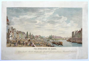 Antique Print "Vue Intérieure de Paris" Pierre G. Berthault / Bauce - Paris,1840 - Picture 1 of 7