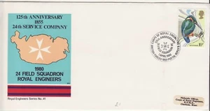 GB Stamps Souvenir Cover Army, Royal Engineers 125th Anniv. 24th Service 1980 - Picture 1 of 1