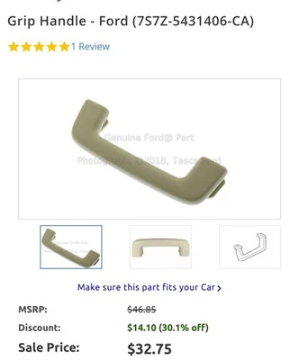 Interior Assist Grip Handle 7S7Z-5431406-CA for Ford - Image 1 of 4