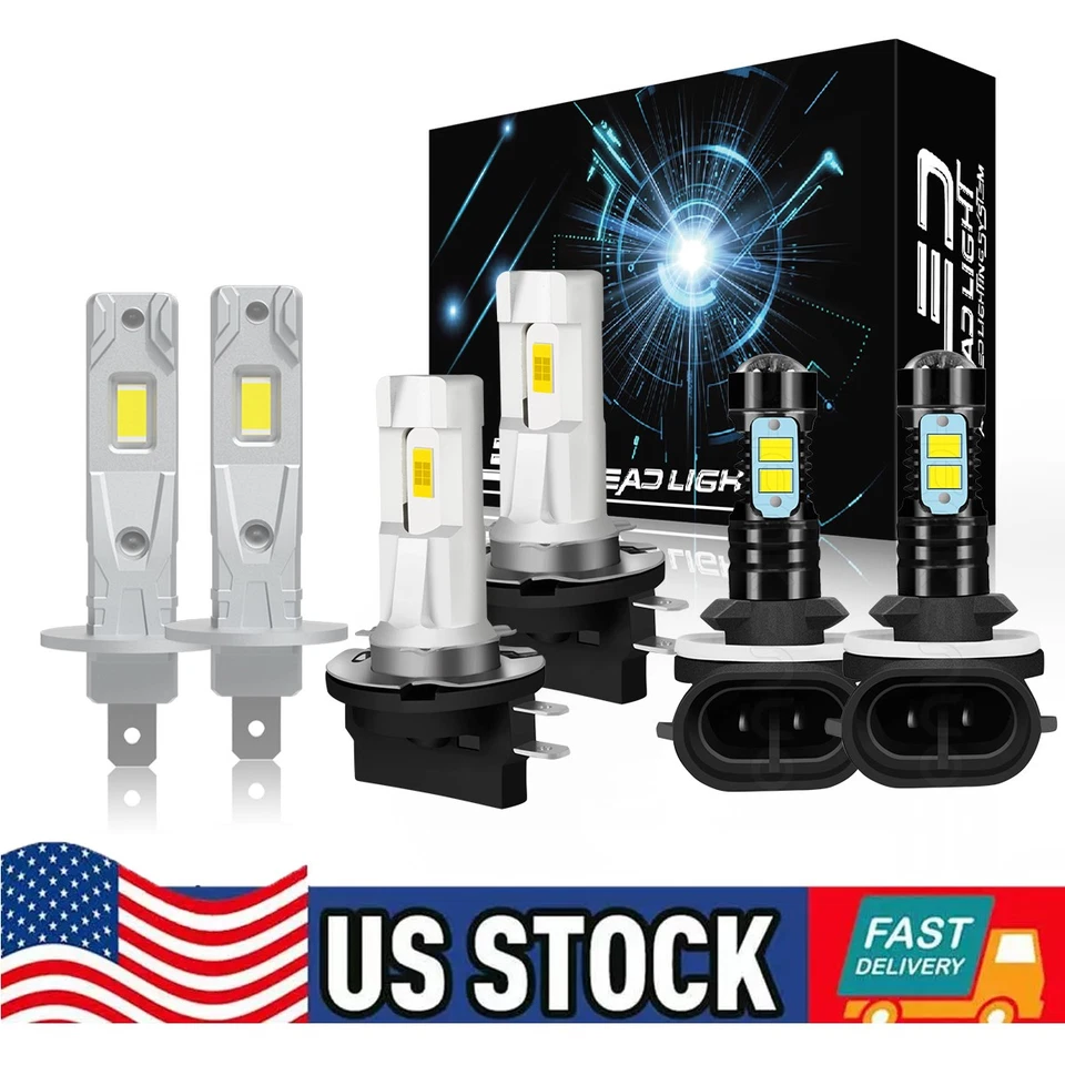 Para Kia Forte Koup 2010-2013 6 peças farol de LED feixe alto/baixo + lâmpadas de neblina - Imagem 1 de 4