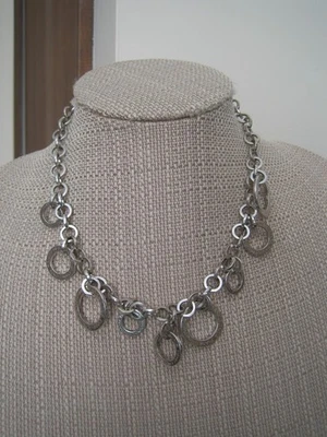 COLLAR GARGANTILLA PIANEGONDA PLATA ESTERLINA CÍRCULOS o ANILLOS Foto 1 de 4