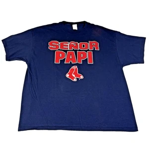Vintage Señor Papi Boston Red Sox T-Shirt Men's 2XL David Ortiz Big MLB Senor - Picture 1 of 24