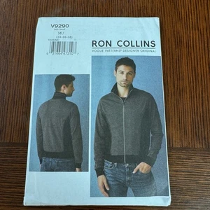 New Uncut Vogue Patterns 9290 Sewing Pattern Mens MU 34-36 Bomber Jacket Modern - Picture 1 of 3