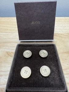 Fundas de botones estilo botón dorado Avon Citation para hombre - Imagen 1 de 3