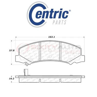 Centric Posi Quiet Disc Brake Pads w Shims for 2008-2009 Buick LaCrosse 5.3L tt Foto 1 de 4