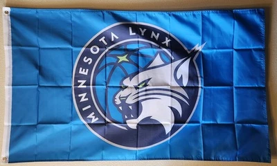 Minnesota Lynx WNBA 3x5 Ft Flag Double Sided Print Banner Womens Basketball - Image 1 of 3