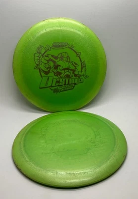 2 Innova G Star Destroyer Disc Golf Distance Drivers Bright Green 150g 158g USED - Image 1 of 4