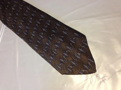 Gray Blue SILK Tie Necktie GEOFFREY BEENE~  (10587) - Image 1 of 2