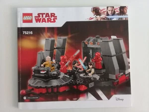 LEGO STAR WARS 75216: SNOKE´S THRONE ROOM - INSTRUCCIONES - INSTRUCTIONS - Bild 1 von 1