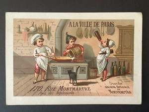 Chromo - Petits cuisiniers - A la ville de Paris Dangivillé - Picture 1 of 2