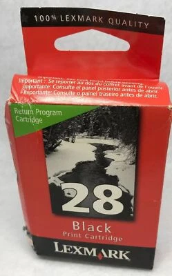 Lexmark 28 Black Return Program Printer Print Cartridge 18C1428 Unknown Expire  - Image 1 of 4