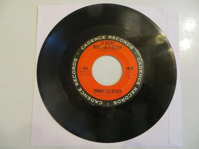 Johnny Tillotson – It Keeps Right On A-Hurtin' - 7" 45RPM 1962 Cadence - Pop Foto 1 de 3