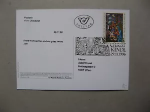AUSTRIA, Christkindl telecard FDC 29-11-1996 (6) - Picture 1 of 2