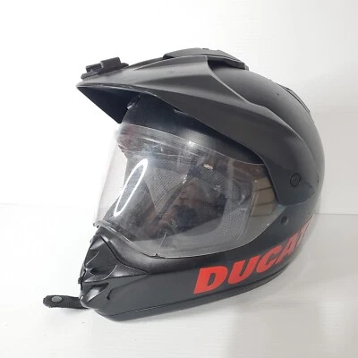 Casco deportivo doble Shoei Hornet DS negro mate montaje de cámara visera rojo Ducati  Foto 1 de 4