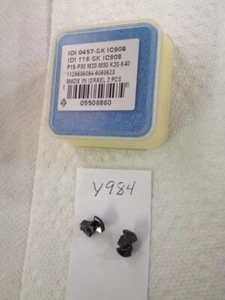 2 NEW ISCAR CHAM DRILL CARBIDE INSERTS IDI 0457-SK.  IDI 116SK. GR: IC908 (Y984) - Picture 1 of 1