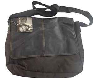 USHER Messenger Bag borsa nera borsa regalo NUOVE ETICHETTE borsa pc computer business da toilette - Foto 1 di 9