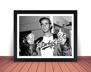 Framed SANDY KOUFAX Photo Picture PERFECT GAME at Dodger Stadium 8x10 11x14 (W5) - Picture 1 of 10