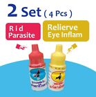 2 Set Rooster Chicken Treatment Eye Inflammation & Rid Parasite Poultry  Track