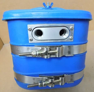 Moroso 65125 Cool Can, Blue Plastic, 3/8" NPT In/Out, W/Partial Mount - Picture 1 of 5