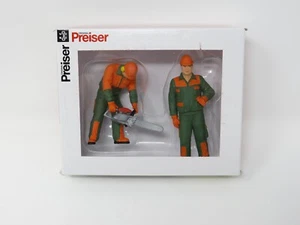 Preiser G 44912 Lumberjacks Workers Forest Scene Blue Collar People Figure Set - Picture 1 of 6
