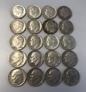 Lot of (50) Mixed Date Roosevelt Dimes 90% Silver , Free Shipping - Picture 1 of 8