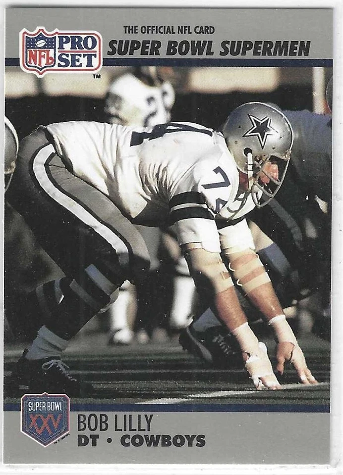 1990 Pro Set Super Bowl 160 #85 Bob Lilly Dallas Cowboys HOF TCU - Image 1 of 1