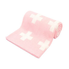 95x75cm Boys Girls Knitted Cross Pattern Baby Blanket Infant Stroller Cover 64