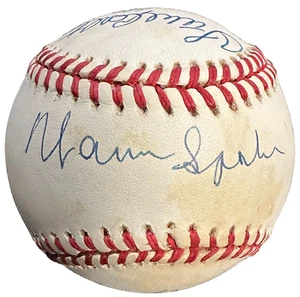 Warren Spahn Steve Carlton & Gaylord Perry Autographed ONL Baseball - Picture 1 of 5