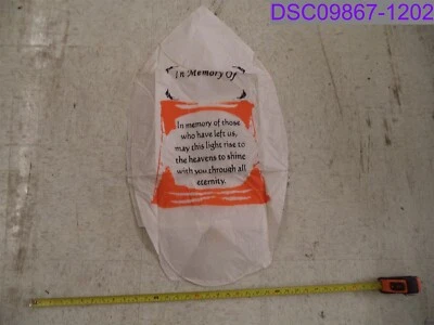 Cantidad = 5: Linterna china biodegradable en memoria de naranja y blanco Foto 1 de 2