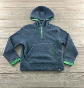 STIO Sherpa Fleece 1/4 Zip Pullover Jacket Youth Kids 6 Blue Hooded - Picture 1 of 8