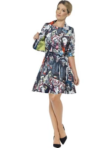 Smiffy's Zombie Print Women's Suit Dress and Jacket Adult Costume Medium 10-12 - Picture 1 of 2