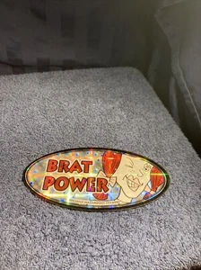 Vintage 90's Socially Hazardous Sticker.      “Brat Power”.        SR72 - Picture 1 of 5