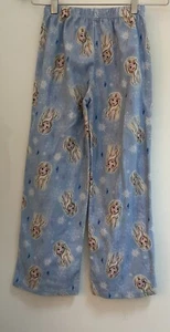 Disney Frozen Kids Girls Allover Princess Elsa Cozy Pull On PJ Pants Blue Sz 10 - Picture 1 of 4
